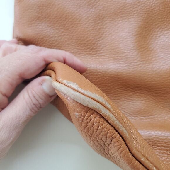 Marc by Marc Jacobs Brown Pebbled Leather Crossbody Bag Brass Hardware Roomy - Picture 3 of 8